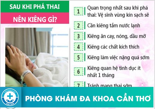 Sau đình chỉ thai cần kiêng những gì